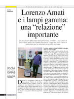 Lorenzo Amati e i lampi gamma: una “relazione” importante