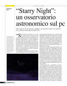 “Starry Night”: un osservatorio astronomico sul pc