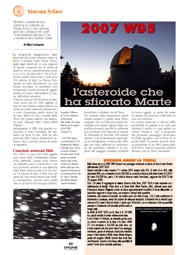 2007 WD5 l’asteroide che ha sfiorato Marte