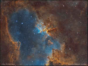 IC1805 - The Heart Nebula - Hubble Palette 