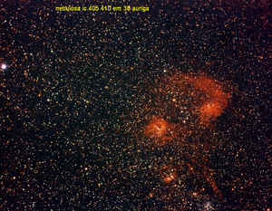 nebulosa ic 405 410 e m38 auriga