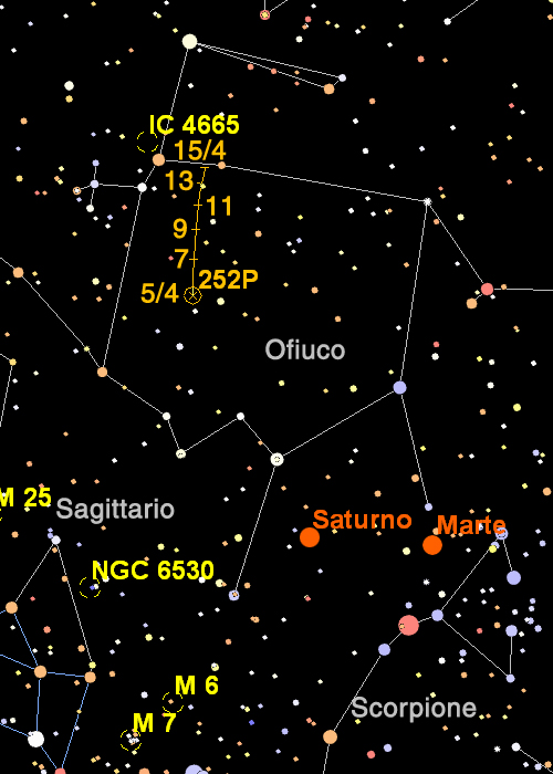 Ancora osservabile la cometa 252P/Linear
